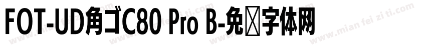 FOT-UD角ゴC80 Pro B字体转换